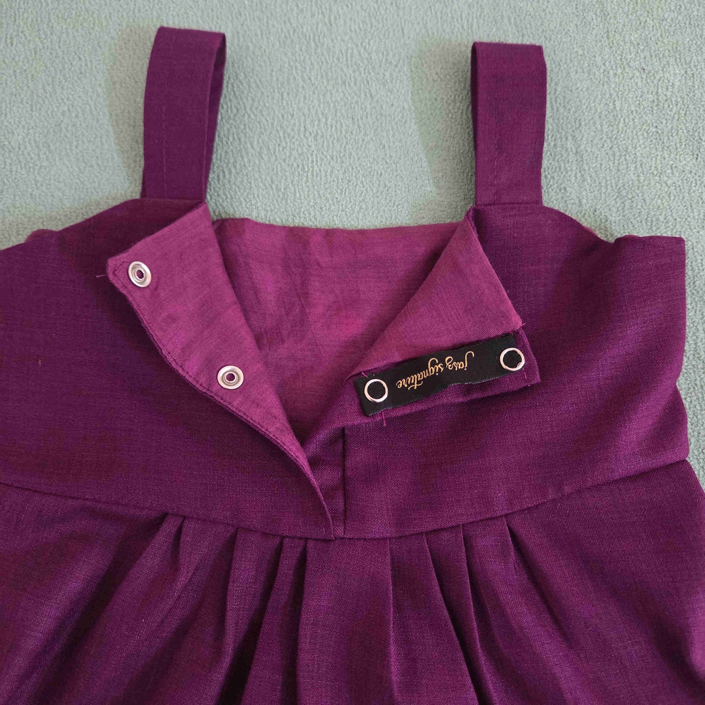 Dark Purple Cotton Casual Frock-|Daily Wear