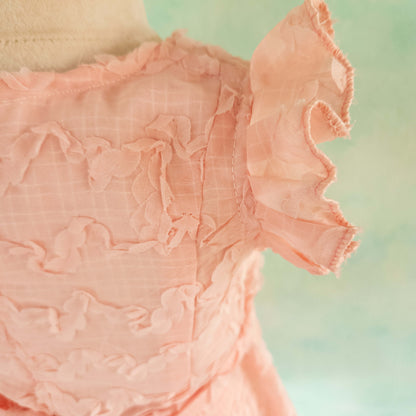 Peach Colour Box-Pleated Party Wear Frock |Party Wear For Girls